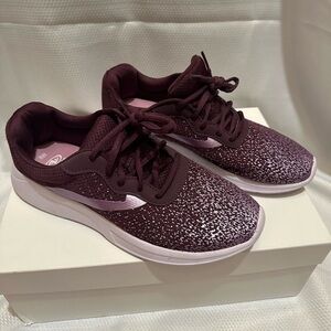 Athletic Works Purple Sneakers with Memory Foam Design